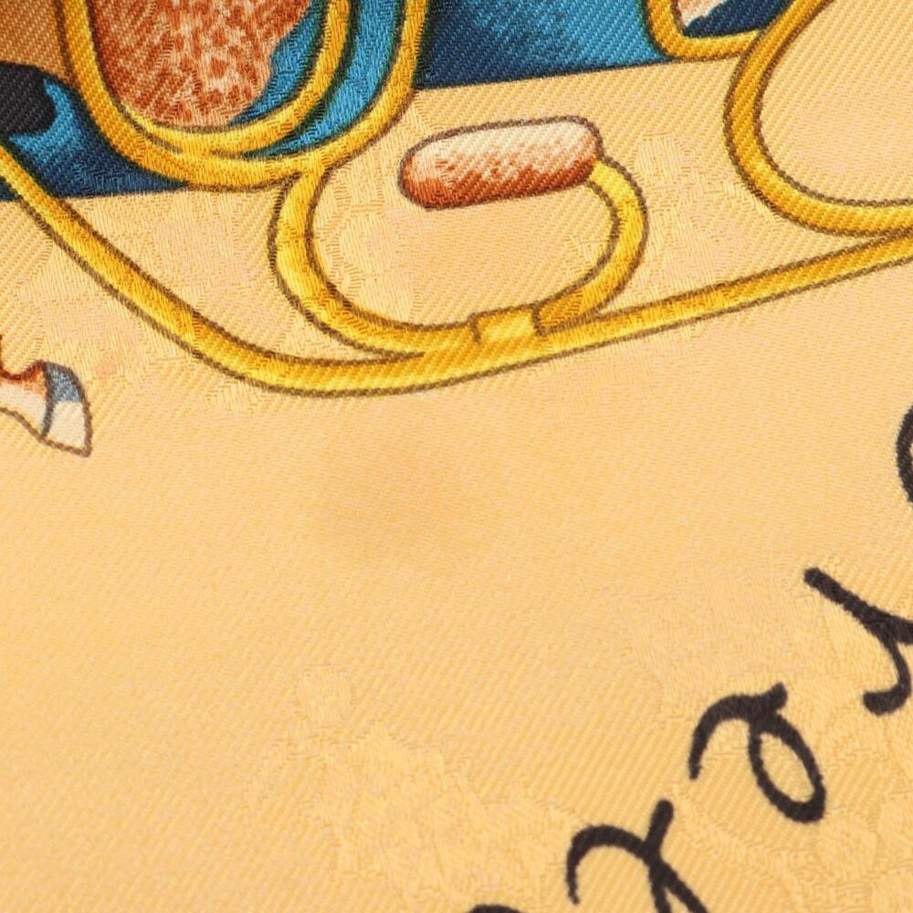 HERMES Yellow Silk Scarf - Picture 4 of 7